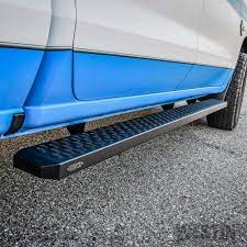 68 in. Textured Black Grate Steps Running Board