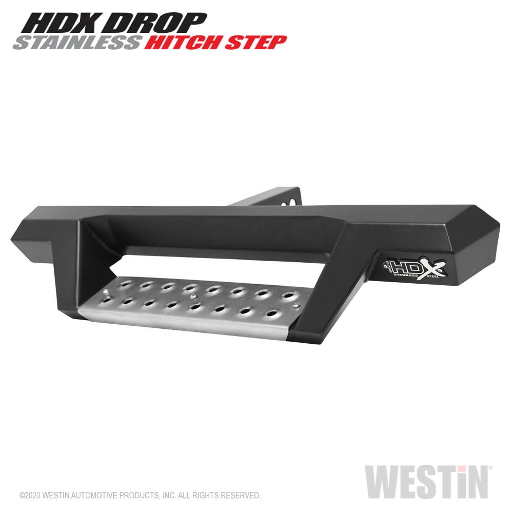 34 x 2 in. Hdx Receiver Stainless Steel Drop Hitch Step, Textured Black