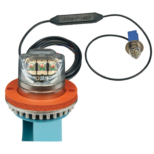 12VDC 6 LED Amber & White Hide-a-LED