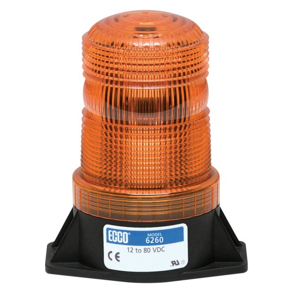 6262 Series 2-Bolt Mount Side Wire Exit Medium Profile Amber LED Beacon Light