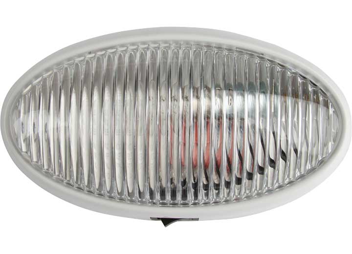 Oval Standard Incandescent Switch Porchlight, White