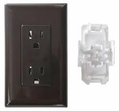 15A Decor Receptacle with Cover - Brown