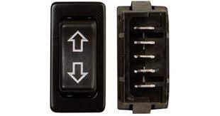 Square 5 Pin, In-line Terminal DPDT Switch - Black