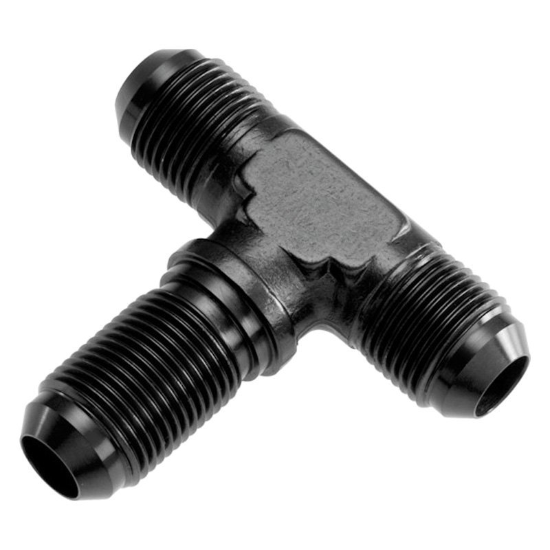 12 Male AN & JIC Bulkhead Tee - Black