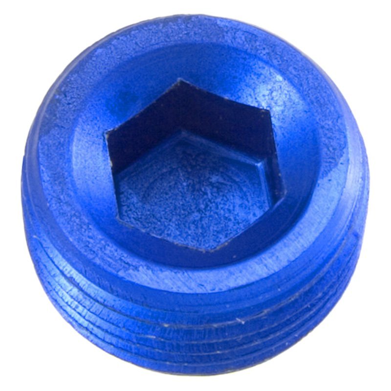 08AN NPT Hex Head Pipe Plug - Blue