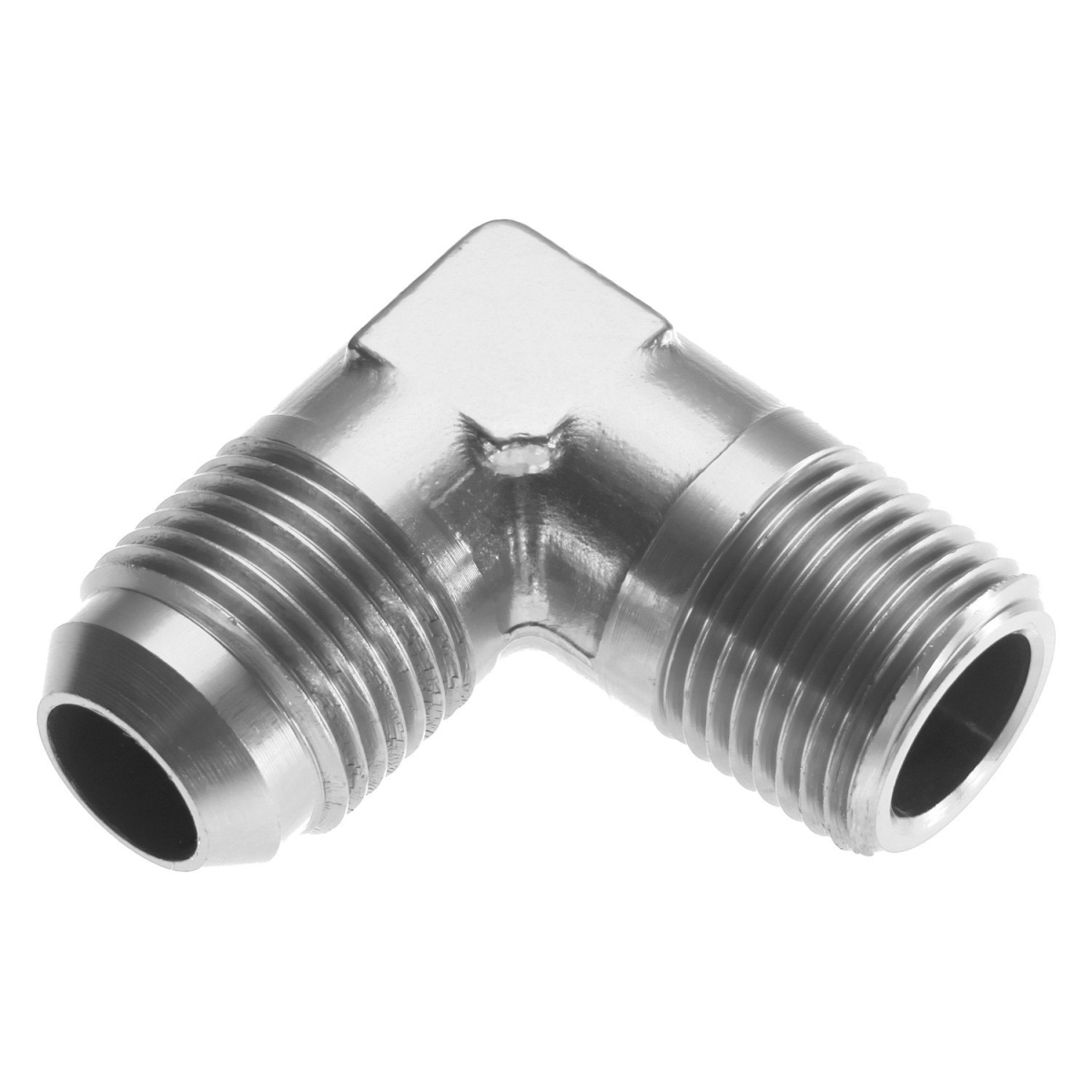 08AN 90 deg to 12 NPT Male Adapter - Clear