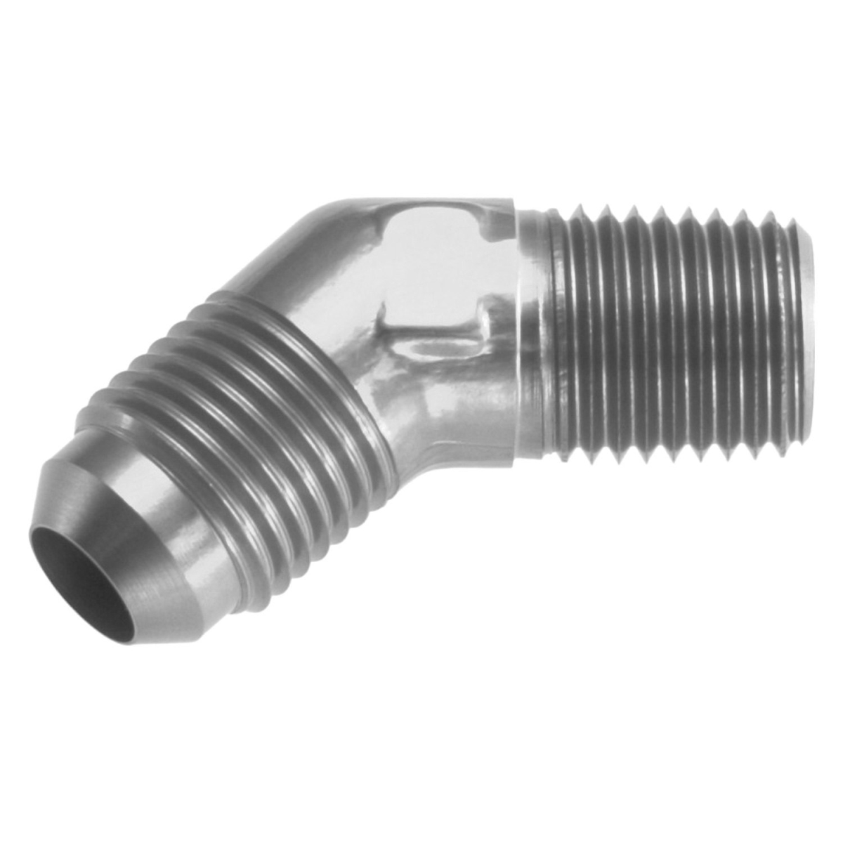 10AN 45 deg to 08 NPT Male Adapter - Clear