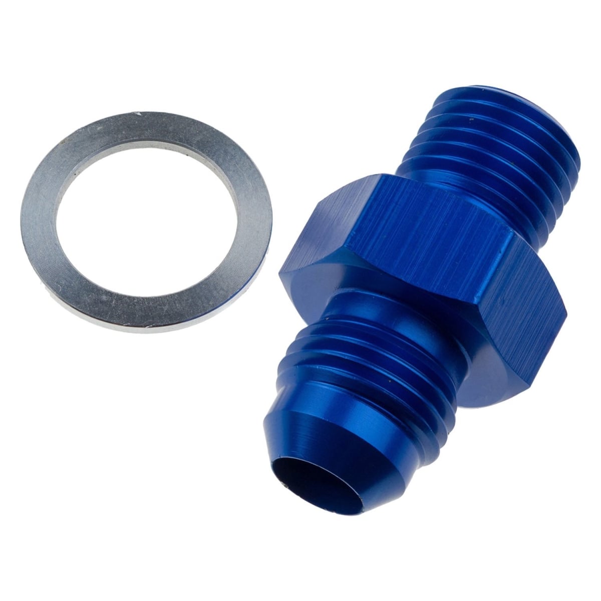 RHP8262-08-04-1 08AN Male AN & JIC Flare to 0.25 NPSM Transmission Fitting, Blue - 2 Piece