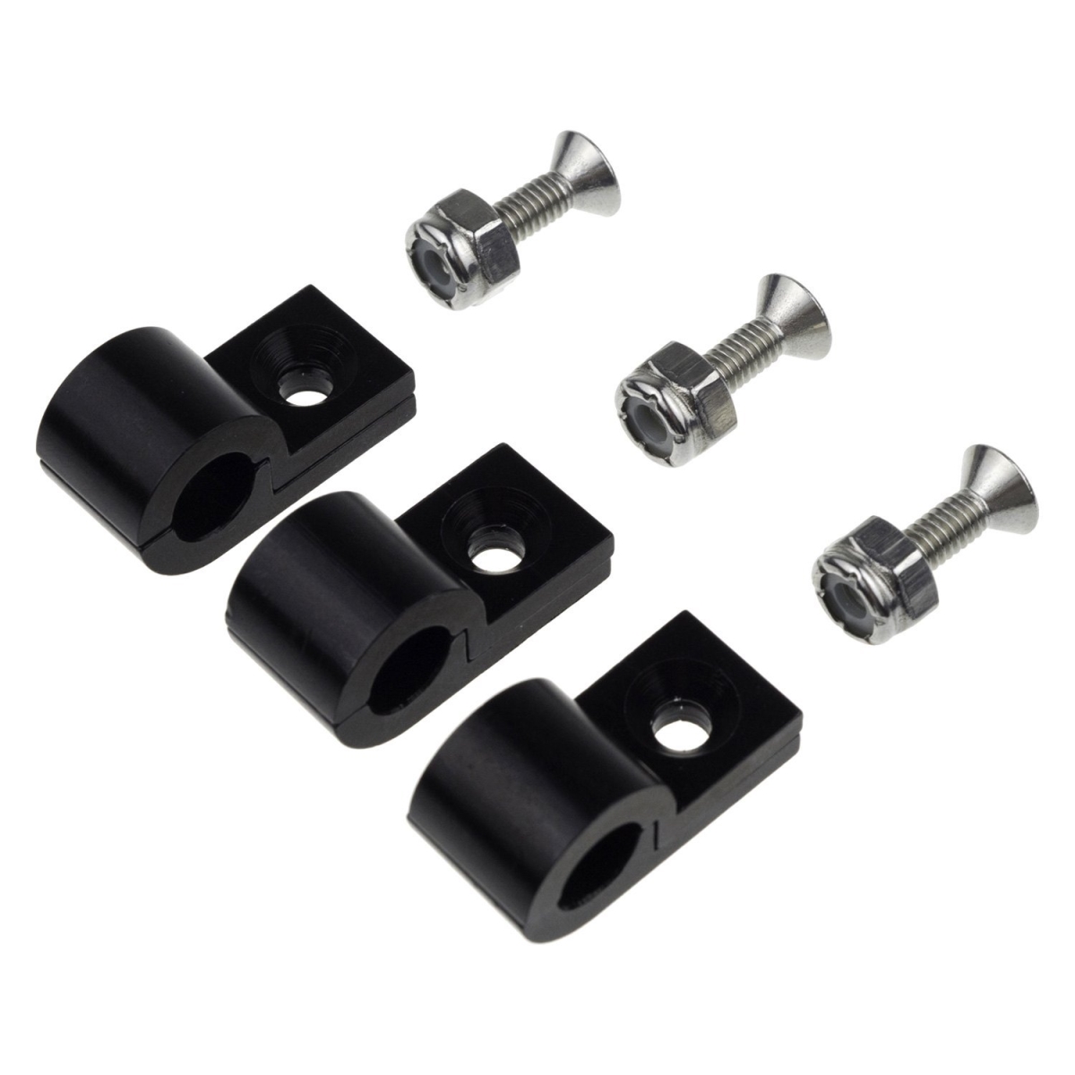 0.18 in. Black Aluminum Line Clamps - 6 Piece per Pack