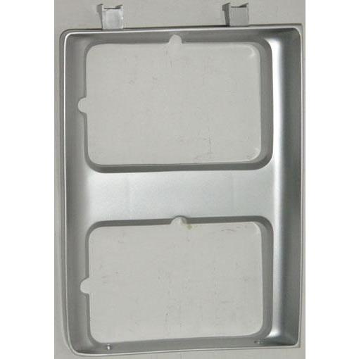Right Hand Headlamp Door with Dual Rectangle Headlamp for 1985-1987 Chevy Pickup, Argent