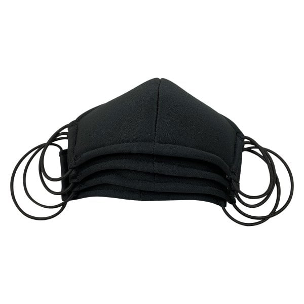 8 in. Kids Reusable Face Mask, Black - 4 Piece