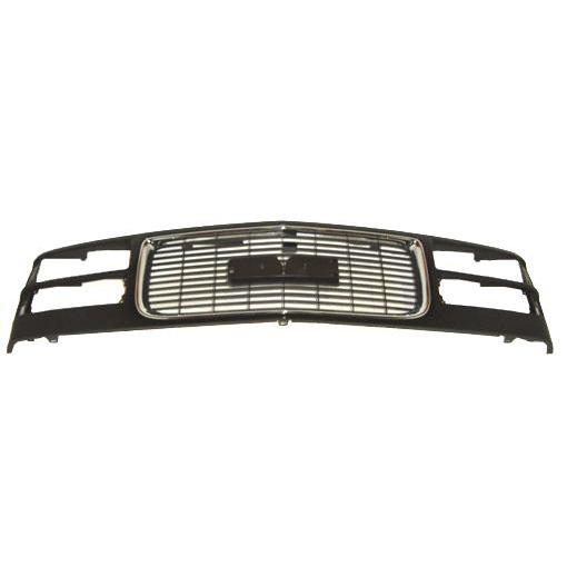 SHE900-99-9 Grille with Compact Type Headlamp & Chrome Opening for 1994-2002 C-K Pickup & Yukon, Black