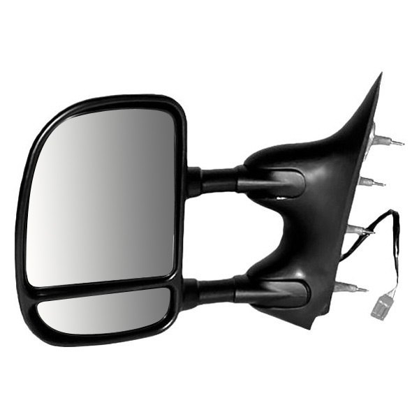 SHE563-325L Power Non-Heated & Foldaway Textured Black Telescoping Tow Type Left Hand Door Mirror for 2002-2008 Ford Econoline