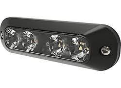 12-24VDC Amber & Blue Directional 4 LED Surface Mount, Split Color