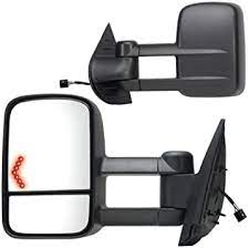 KSI62093-94G Heated Power Foldawy OE Mirror Black Extendable Towing with Turn Signl Dual Glass for 2007-2013 Silverado Sierra