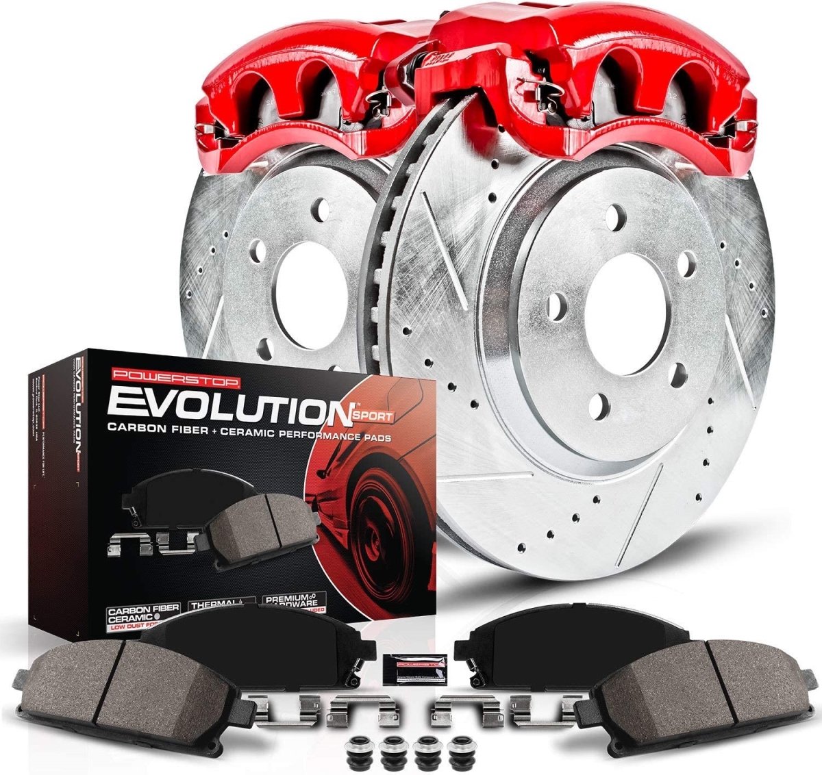 PowerStop PSBKC2071 Front 1-Click Performance Brake Kit with Calipers