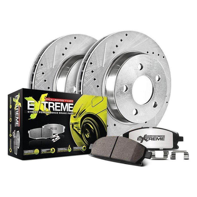 1-Click Street Warrior Z26 Drilled & Slotted Rear Brake Kit