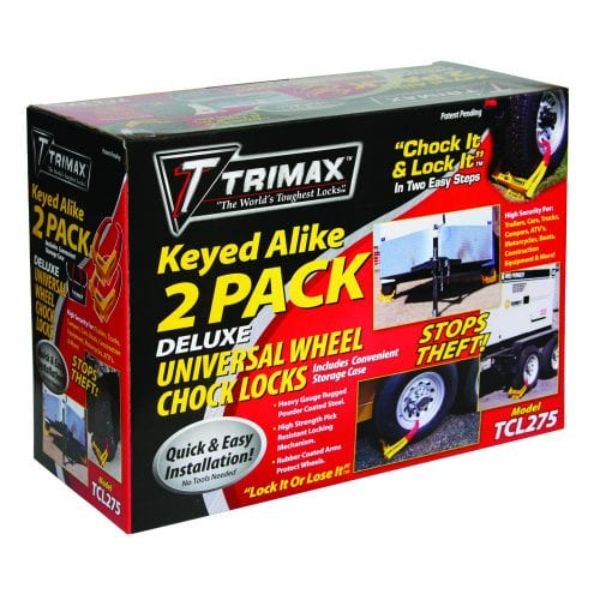 WYETCL275 Trimax Wheel Chock Lock, Pack of 2 - Medium