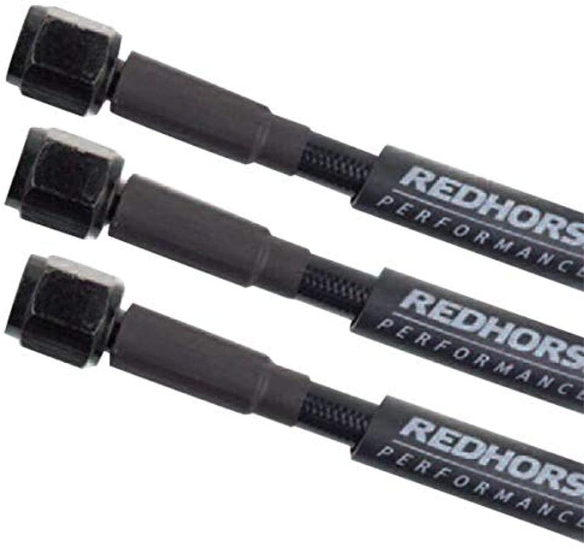 18 in. Straight -4 to Straight -4 Pre-assembled Brake Line, Black