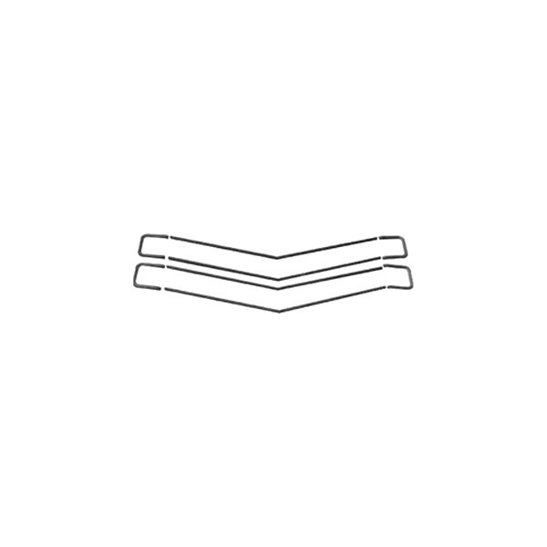 4 C Shaped Plus 4 Long Horizontal Shaped Grille Molding for 1970 Chevy Chevelle & 1970 Chevy El Camino