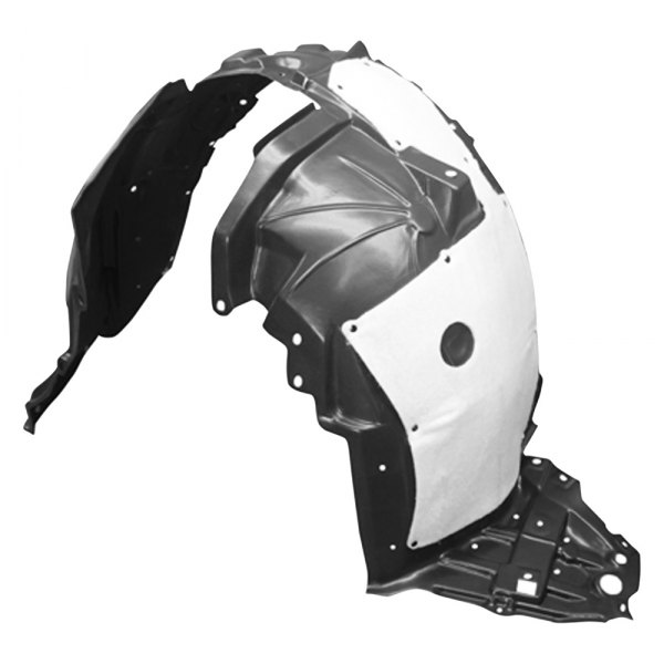 Left Hand Front Fender Inner Panel for 2017 Nissan Qashqai, Matte Black