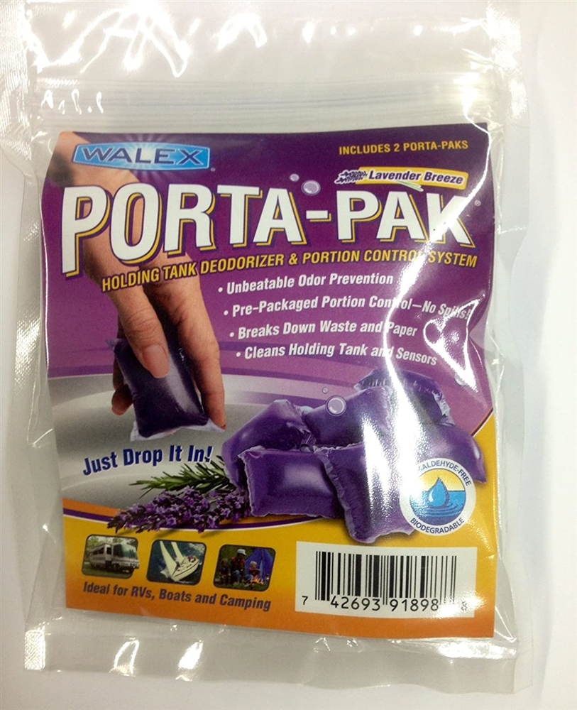Porta-pak Labender Scent Black Holding Tank Deodorizer & Waste Digester Starter Kit