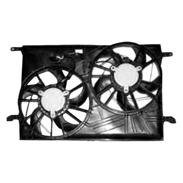 Engine Cooling Fan with Radiator Support - Black - 15 lbs - Durable Design