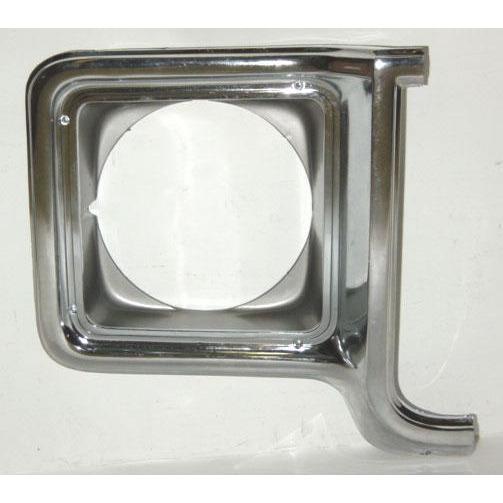 Right Hand Headlamp Door with Single Round Headlamp for 1973-1978 Chevy Pickup & Blazer, Chrome & Argent