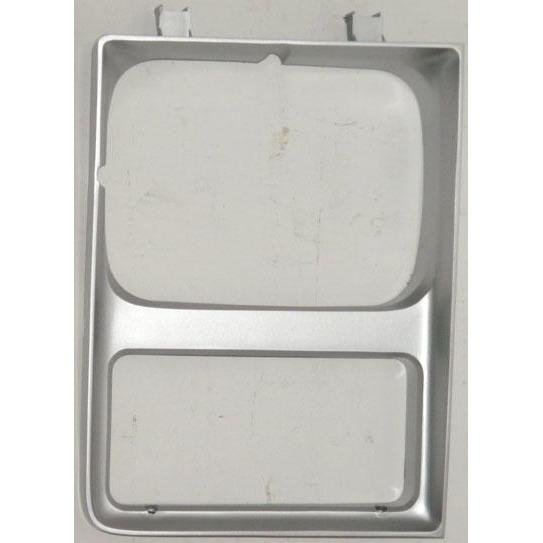 Right Hand Headlamp Door with Single Rectangle Headlamp for 1985-1987 Chevy Pickup, Silver
