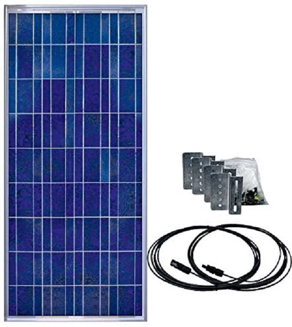 SAMSSP-150-KIT 150 watt Solar Panel Kit with Cables & Mounting Brackets