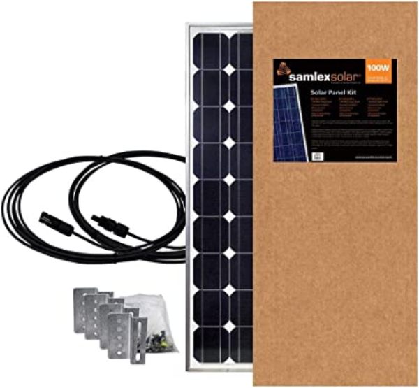 SAMSSP-100-KIT 100W Solar Panel Kit with Cables & Mounting Brackets