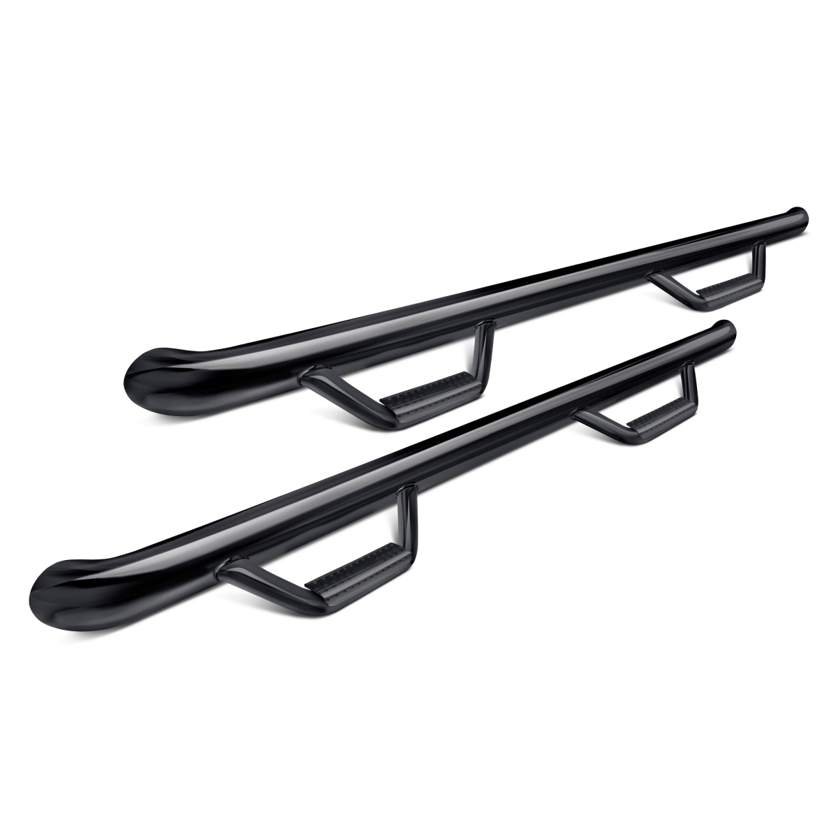 2 in. 4 Step Main Tube Nerf Step for 2007-2016 Jeep Wrangler 4DR, Textured Black