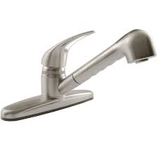 Non-metallic Pull-out RV Kitchen Faucet - Brushed Satin Nickel