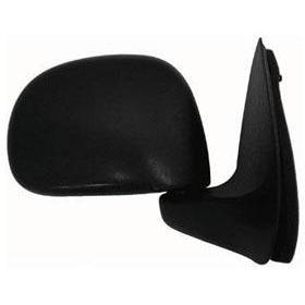 Right Hand Manual Non-Heated Non-Folding Rectangular Door Mirror for 1997-2002 & 2011 Ford Pickup, Texture Black