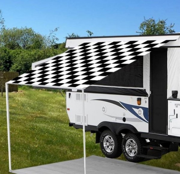 17 ft. 2 in. White Awning Fabric - 2 Piece