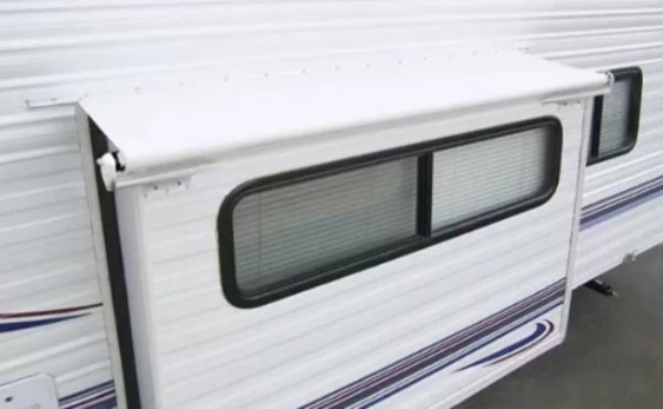 150 in. White Replacement Awning Fabric