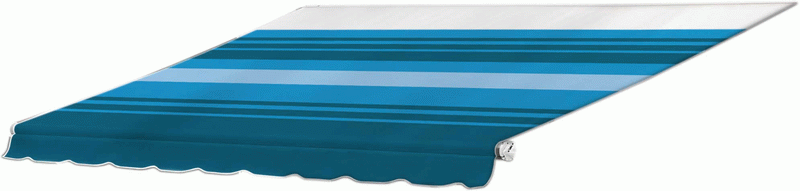 14 x 8 ft. Eclipse Ocean Blue Dune Striped Vinyl Power Awning
