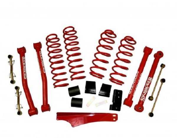 2.5 x 3.5 in. Component Box Suspension Kit with Red Link for 2007-2014 Wrangler Jk