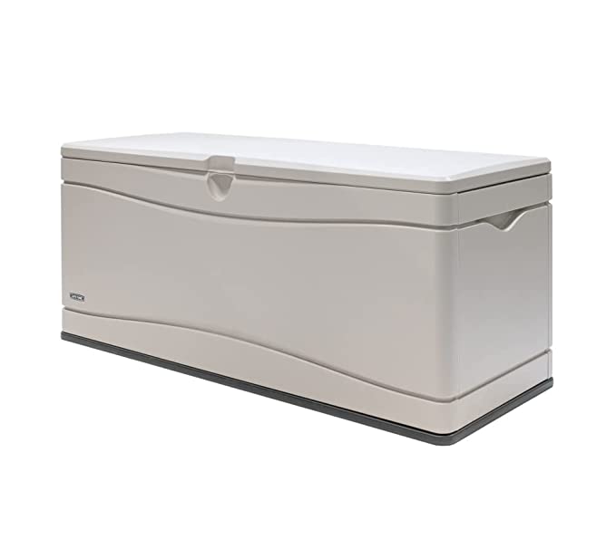 LFT60040 130 gal Black Bottom, Desert Sand Sides & Lid Outdoor Storage Box