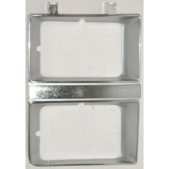 Right Hand Headlamp Door with Dual Rectangle Headlamp for 1981-1982 Chevy Pickup & Blazer, Chrome & Argent
