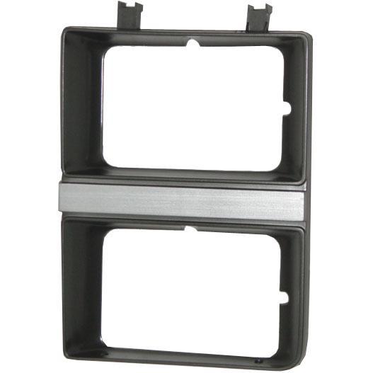 SHE899-95DL Left Hand Headlamp Door with Dual Rectangle Headlamp for 1983-1984 Pickup, Jimmy & Suburban - Gray & Silver