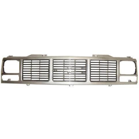 Grille with Single Sealed Beam Type Headlamp for 1988-1993 C-K Pickup, Silver & Dark Argent