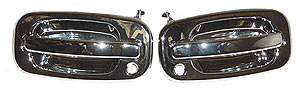 Performance Outer Front Door Handle Set for 1999-2007 Silverado & Sierra Classic, Chrome