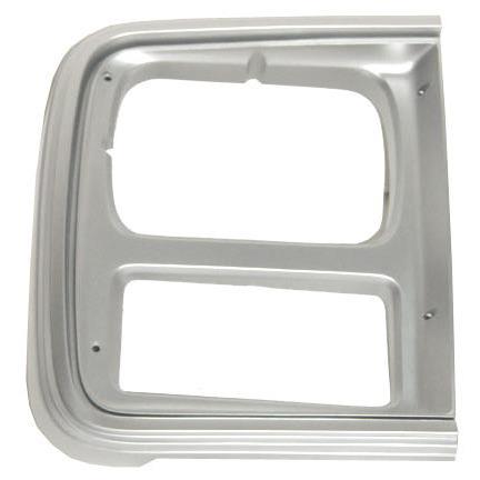 Left Hand Headlamp Door with Single Rectangle Headlamp for 1985-1991 Chevy & Van, Silver