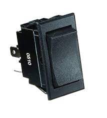20A 4 x Terminal Momentary On, Off & Momentary on Cut-out Black Rocker Switch