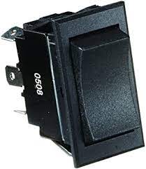 20A 6 Terminal Momentary On, off & Momentary on Cut-out Black Rocker Switch