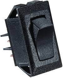 0.55 x 1.12 in. 10A On-off SPST Cut-out Black Rocker Switch
