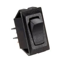 0.55 x 1.12 in. 10A On-off SPST Cut-out Momentary Black Rocker Switch
