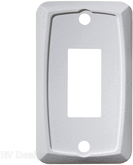 0.55 x 1.12 in. Cut-out White Single Mounting Plate
