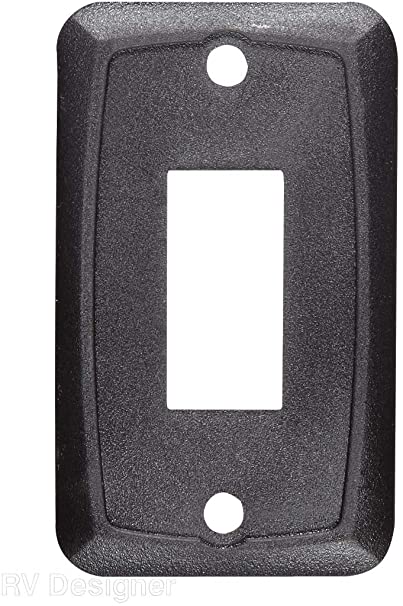 0.55 in. x 1.125 in. Cut-Out Single Black Rectangular Face Plate for Multi Purpose Switches